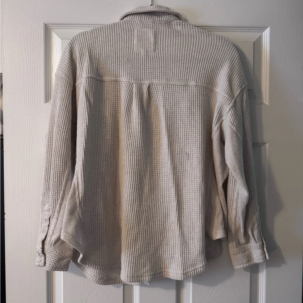 Aerie Cream Waffle Knit Top - Picture 3 of 4
